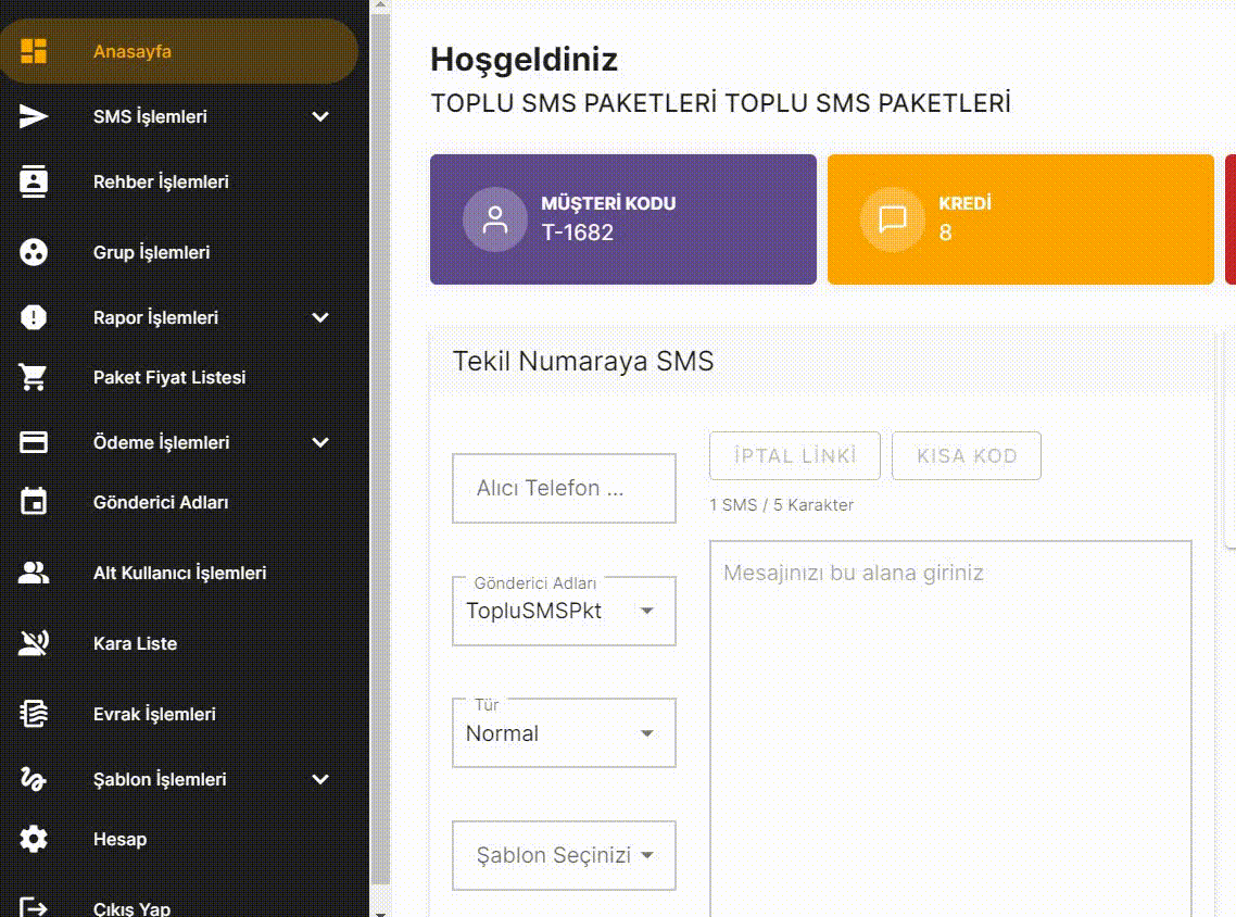toplu sms paneli